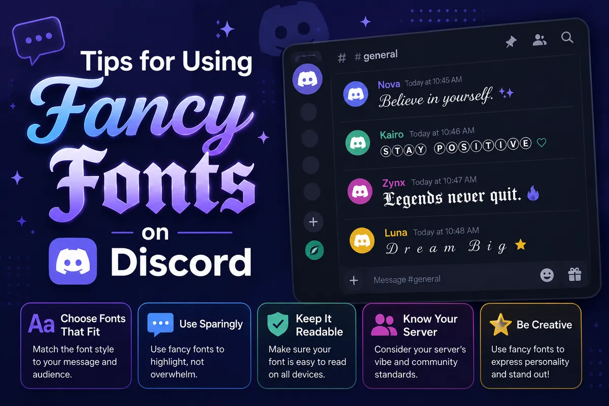 Tips for using fancy fonts on Discord