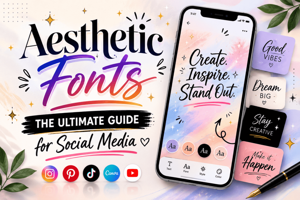 Aesthetic Fonts: The Ultimate Guide for Social Media
