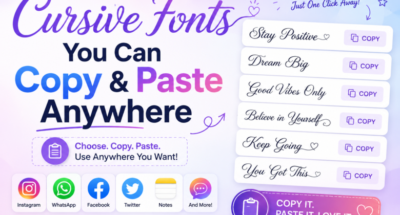 Cursive Fonts You Can Copy & Paste Anywhere