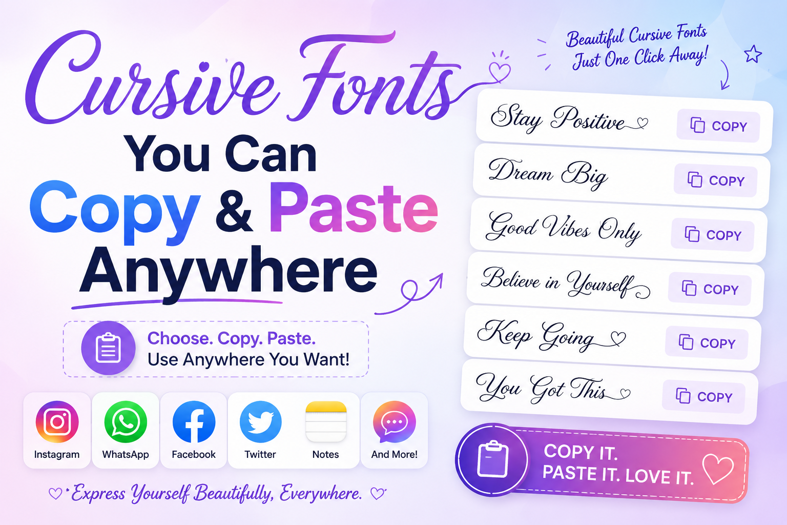 Cursive Fonts You Can Copy & Paste Anywhere