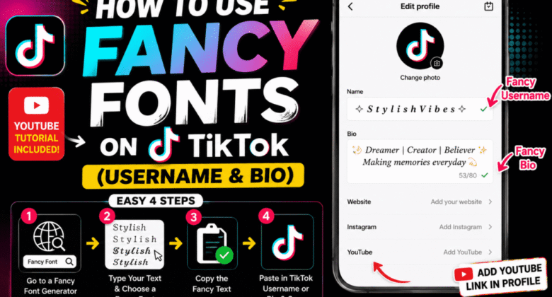 How to Use Fancy Fonts on TikTok (Username & Bio)