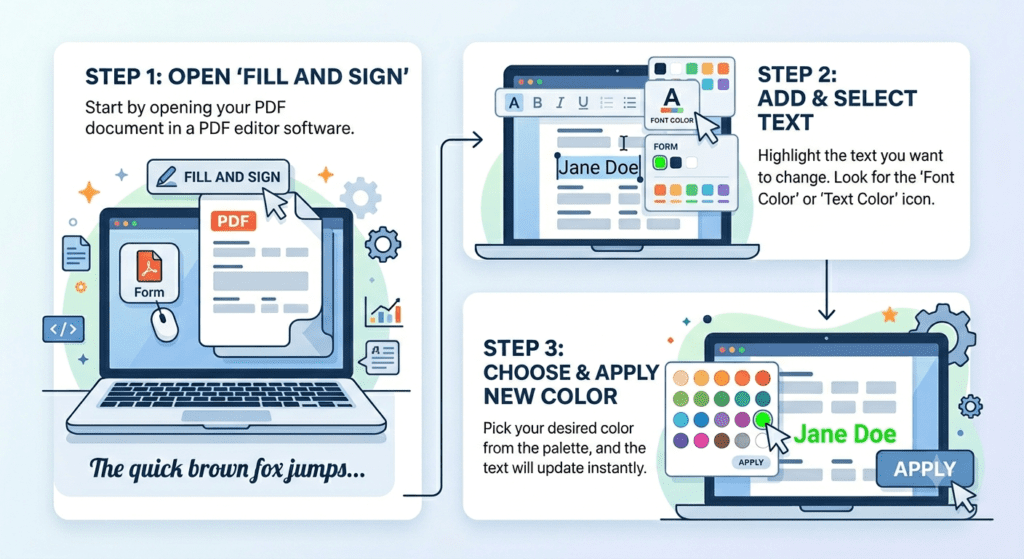 Font Color on PDF